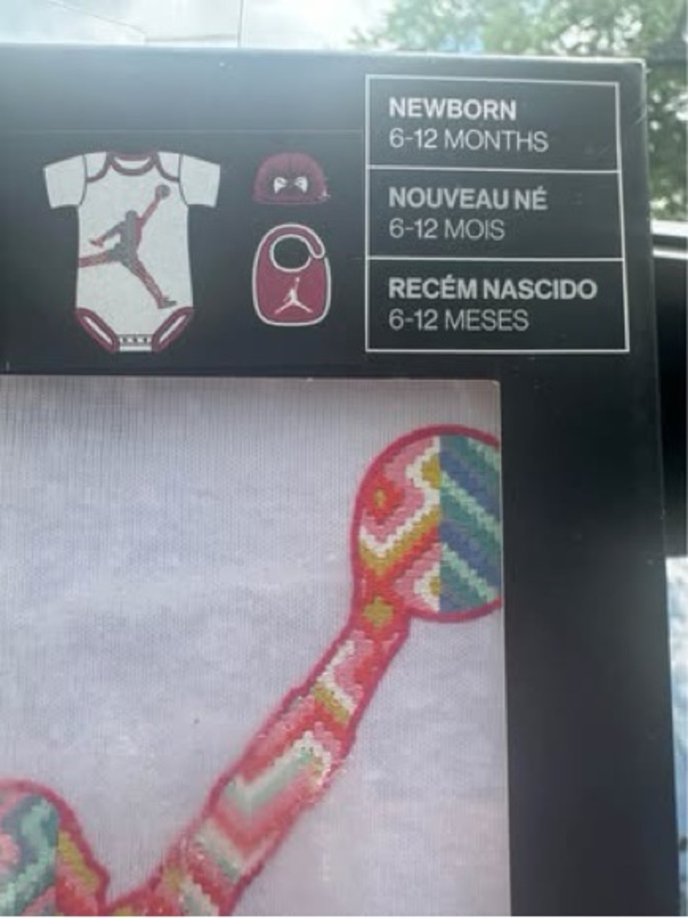 Baby Onesie & Accessory Set with Pink Accent - 6-12 Months